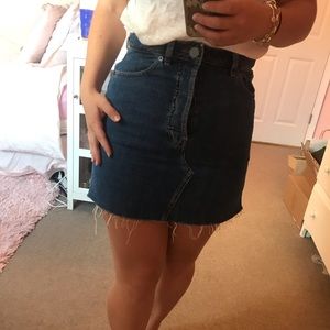 ASOS Denim Skirt in Washed Blue